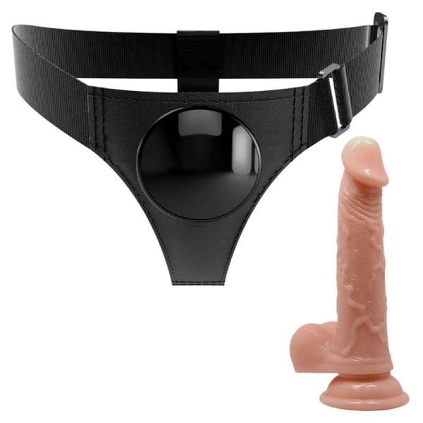 PRETTY LOVE - HARNESS BRIEFS UNIVERSAL HARNESS WITH DILDO KEVIN 19 CM NATURAL 3